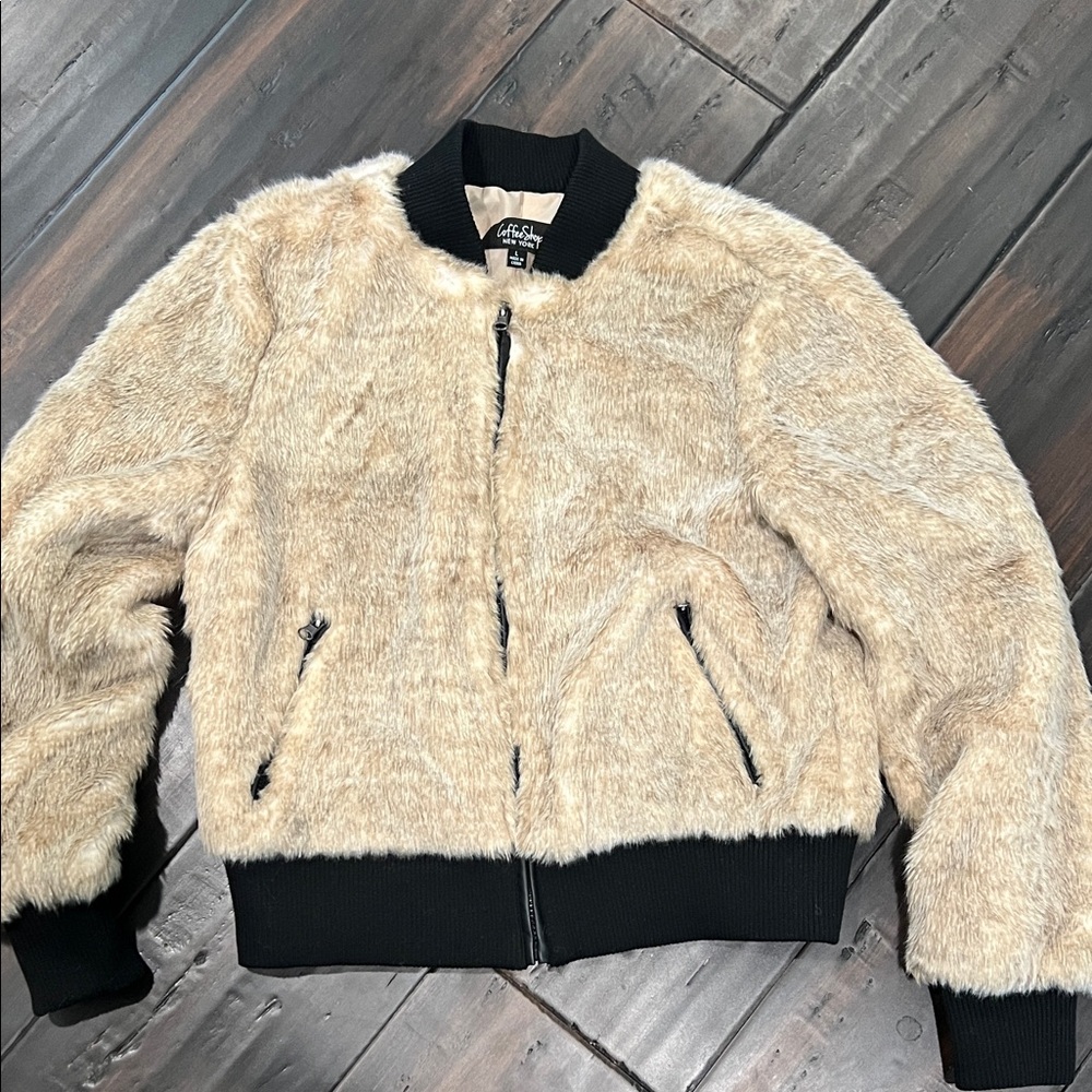 CoffeeShop Tan Faux Fur Jacket